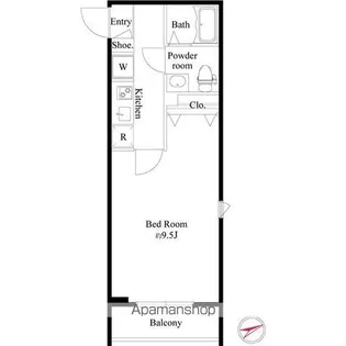 CRESCENT COURT【3階】の間取り