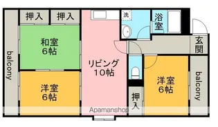 グランドール白旗【3階】の間取り