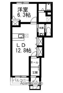 シームリー B【1階】の間取り
