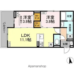 セレスティア新小岩【3階】の間取り