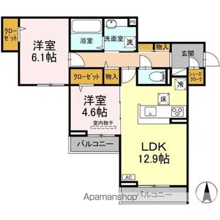 サンメゾン・小池A【1階】の間取り