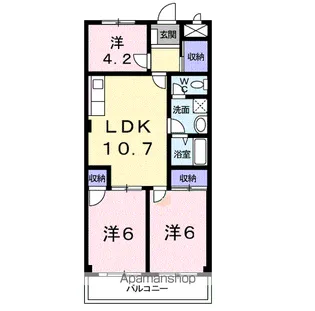 アレーゼF【4階】の間取り
