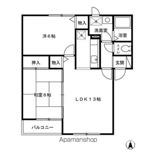ハイセレールフジ【1階】の間取り