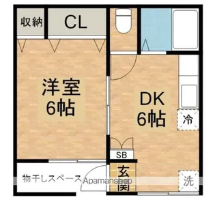 ヒルズB【1階】の間取り