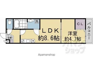 (仮称)深草小久保町アパート【104号室】の間取り