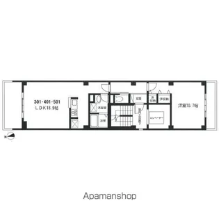 ビューノ新谷【301号室号室】の間取り