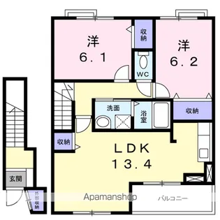 サンブリッジⅡ【2階】の間取り