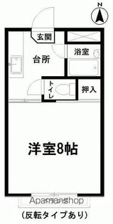フラットさつきA【1階】の間取り