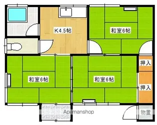 宮城県石巻市末広町【一戸建】の間取り