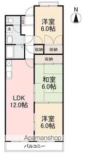 ファミール木太【2階】の間取り