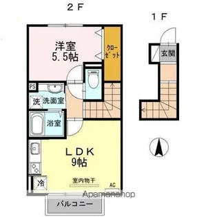 1LDKの間取り画像