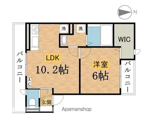 コージーコート・F【1階】の間取り