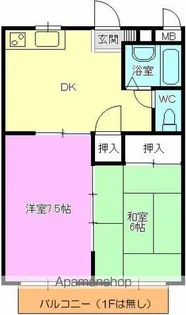 シャトレ花畠【103号室】の間取り