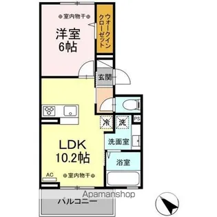 1LDKの間取り画像