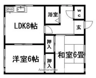 コーポ清原B【3号室】の間取り