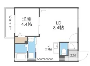 ライトベル北20条【1階】の間取り