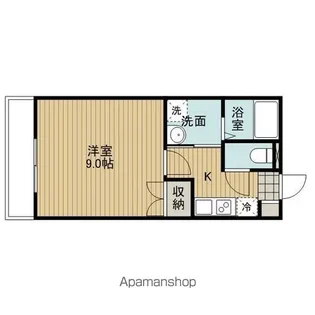 アンプルール・ブワ橋本【1階】の間取り