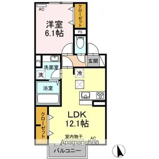 ローマンカモミール【102号室】の間取り