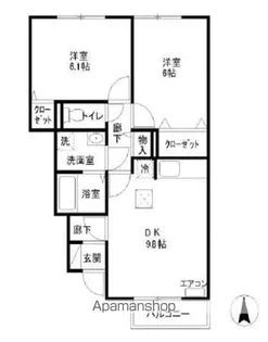 ラプランタン B【1階】の間取り