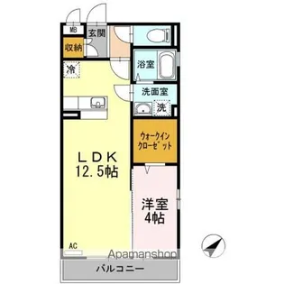 パインフィールド【3階】の間取り