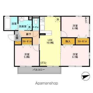 LAーVESPA【3階】の間取り