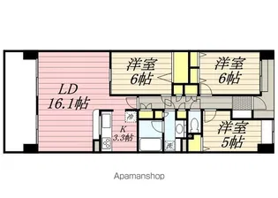 リーベスト西千葉【5階】の間取り
