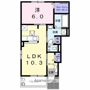 マーヴェラス E【1階】の間取り