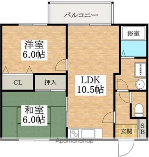 メゾン立部【2階】の間取り