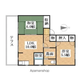 マルベリー 北棟【1階】の間取り
