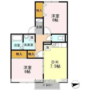 サンセールVIE A【2階】の間取り