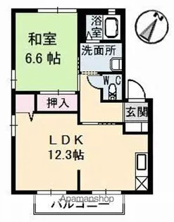 コーポニューハピネス【1階】の間取り