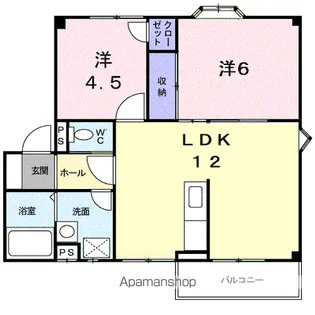 ウイニングラン Ⅱ棟【1階】の間取り