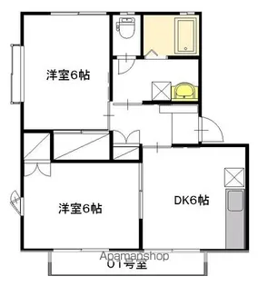 サンウッド A棟【201号室】の間取り