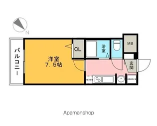 エステムコート博多祇園ツインタワーセカンドステージ【4階】の間取り