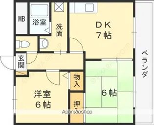 グランディールシャトー【4階】の間取り