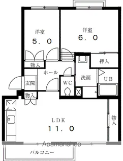 グリーンフィールズ【1階】の間取り