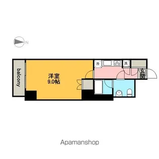 スクエア名駅南【3階】の間取り