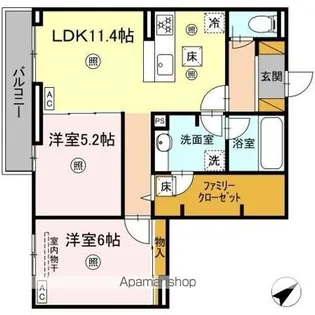 アミティエY【1階】の間取り