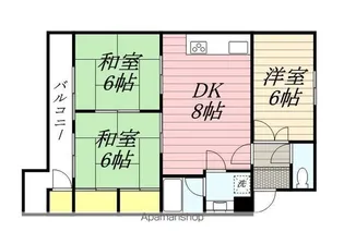 エメラルドマンション東那珂【4階】の間取り