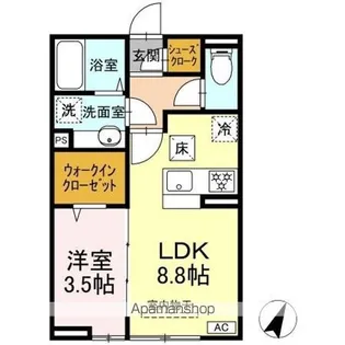 (仮称)D-ROOM 笹賀【1階】の間取り
