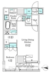 ASMACI MAISON両国Ⅰ【8階】の間取り