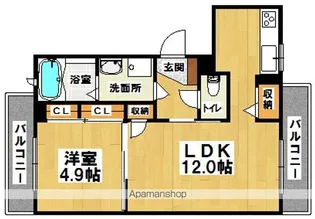 シャーメゾンアグレアーブル【2階】の間取り