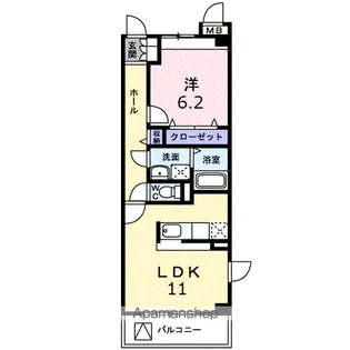 パラッツォ津島【2階】の間取り