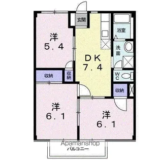 ニューシティ志げA【202号室】の間取り