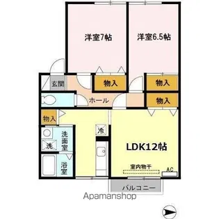 コーポビューラー Ⅱ【1階】の間取り