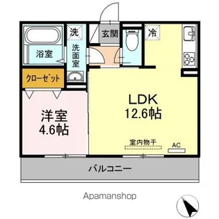 イオメール折尾 A棟【2階】の間取り