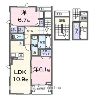 セントラルガーデンハウス【3階】の間取り