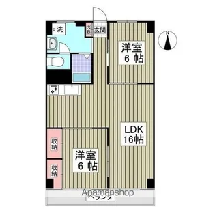 坂口コーポ【2階】の間取り