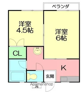 桜花荘【2階】の間取り