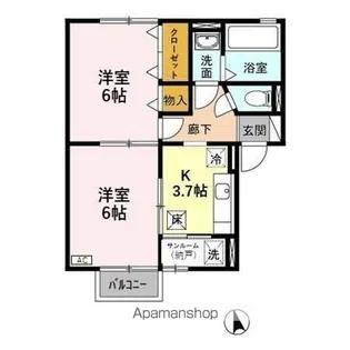 セービルリカーK【1階】の間取り